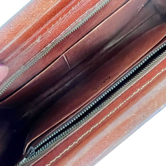 Vintage Abtik Hand-tooled Mayan Print Leather Clutch - Picture 9 of 16